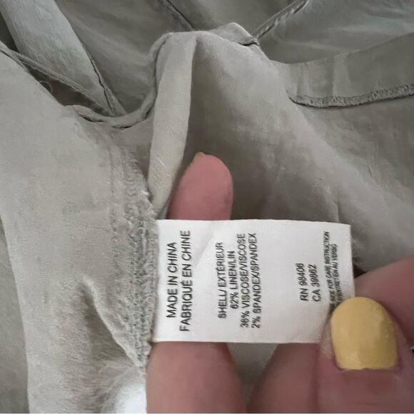 Theory Maydra Linen Blend Sleeveless Dress in Dark Oat - Picture 6 of 8